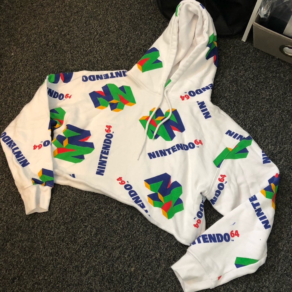 Forever 21 Nintendo Cropped Hoodie